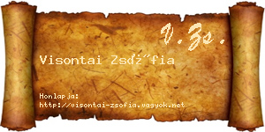 Visontai Zsófia névjegykártya